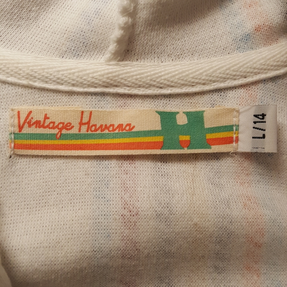 "Vintage Havana" Drug Rug Hoodie Surf - Women's Small/Girls Large - Picture 3 of 10